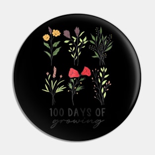 100 Days Of Growing Teacher 100Th Day Of School Flowers Pin