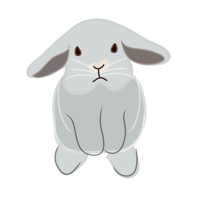 Grey Bunny by jsdesignandillustrations