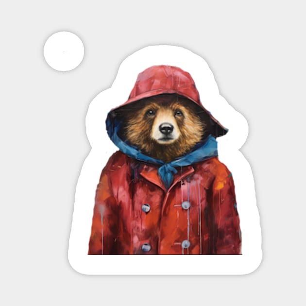 Funky Paddington Bear Magnet by Kit'sEmporium