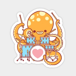 Octopus Drummer Magnet