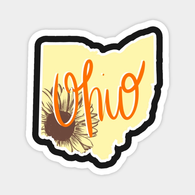 Ohio Sunflower Magnet by AlishaMSchil