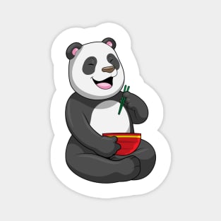 Panda with Bowl Ramen Magnet