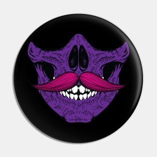 Mustache you a question - pink/purple Pin