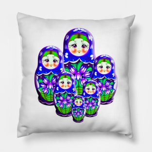 Russian nesting dolls Pillow