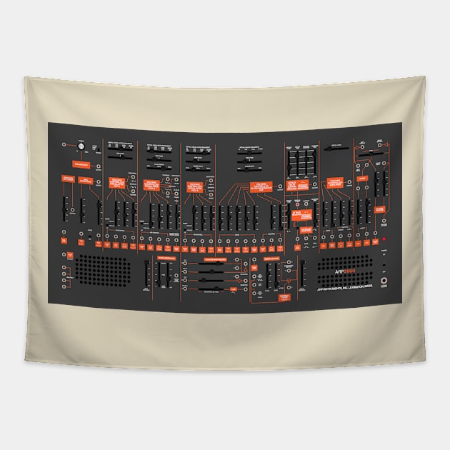 ARP 2600 - Orange/Grey - No Keyboard Tapestry by RetroFitted