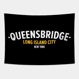 Sleek Queens Bridge Logo - Elevate Your Love for Long Island City Tapestry