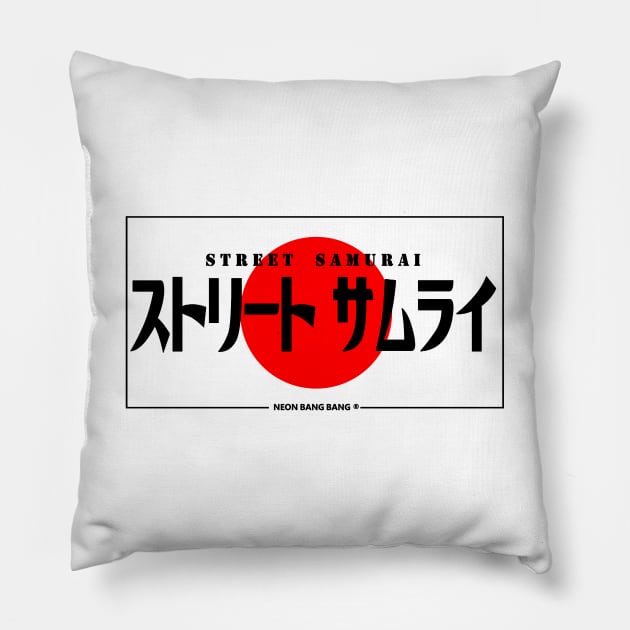 JDM "Street Samurai" Bumper Sticker Japanese License Plate Style Pillow by Neon Bang Bang