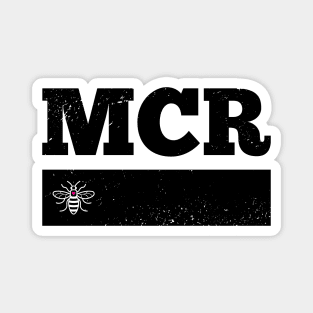 Black Love MCR Manchester Worker Bee Retro Grunge Magnet