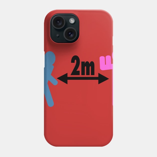 2m social distancing Phone Case by stephenignacio