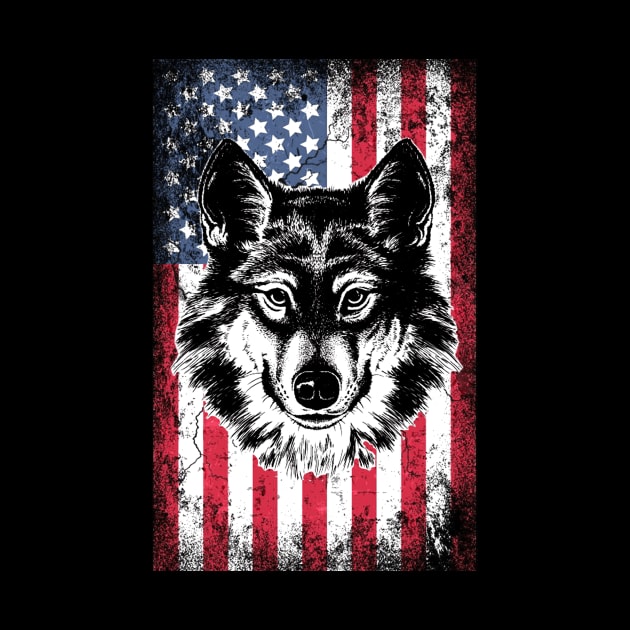 Patriotic Siberian Husky American Flag by Sinclairmccallsavd