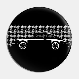 Silhouette drawing of the iconic german sports car Pin