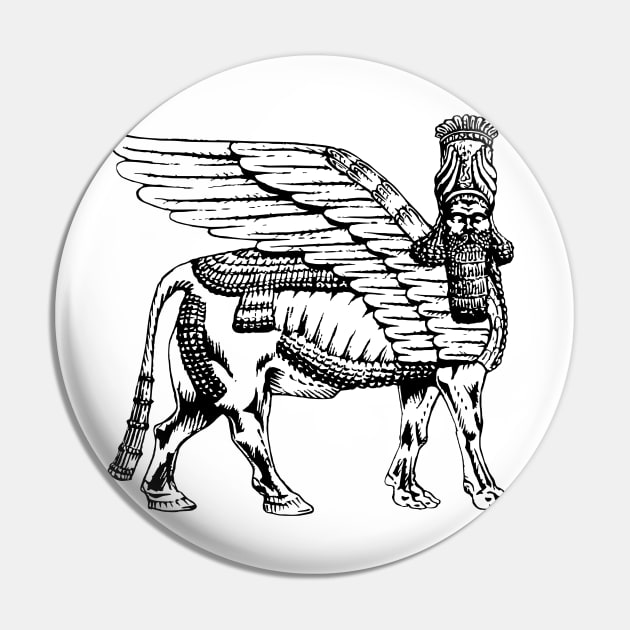 Lamassu Illustration Pin by CreatorJ