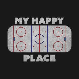 My Happy Place  Hockey, Figure & Speed Skating Rink T-Shirt