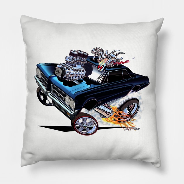 GOATINATOR 1964 GTO Pillow by vincecrain