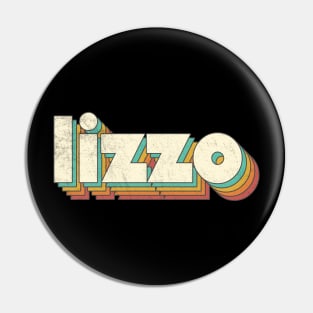 Retro Vintage Rainbow Lizzo Letters Distressed Style Pin