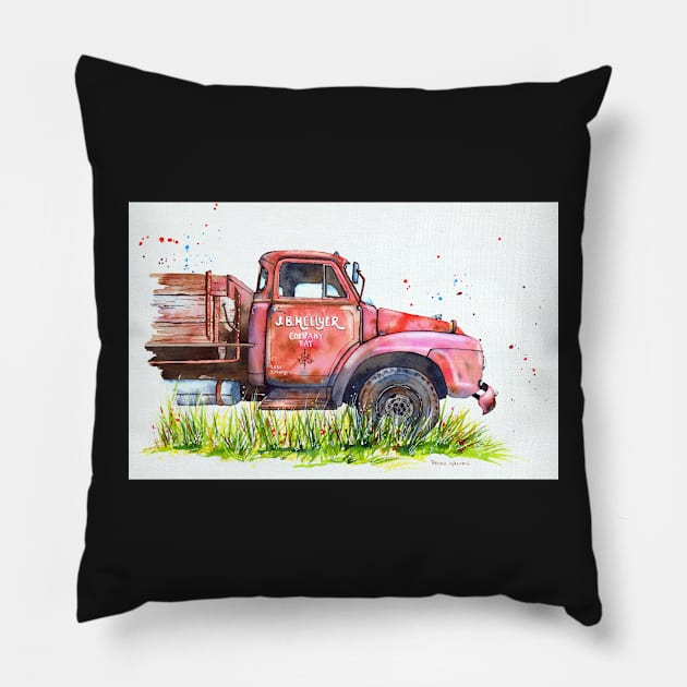 JB Hellyer - Bedford Truck Pillow by scatterlings