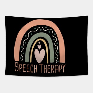 Cute Floral Speech Therapy / Cute Speech Language Pathologist Gift / Colored Heart Tapestry