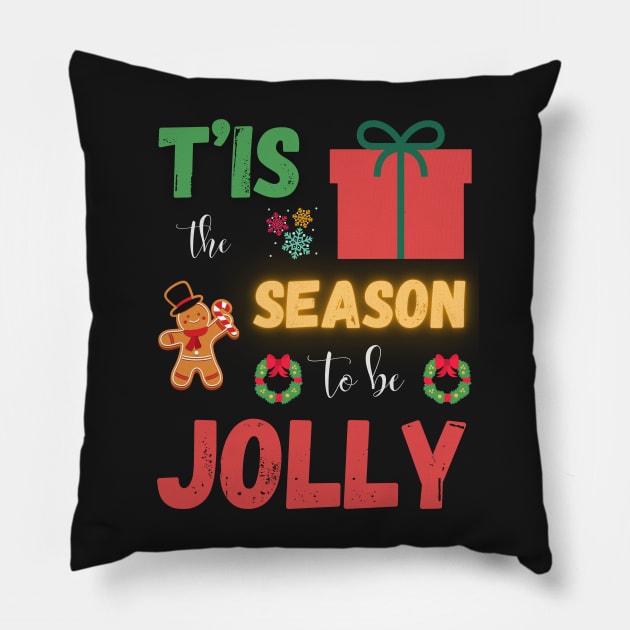 T'is the Season Pillow by HyzoArt