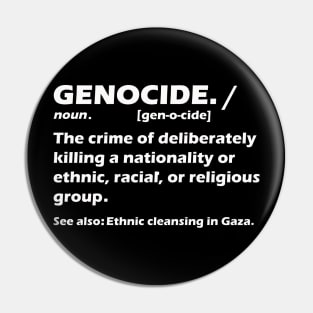 Ceasefire in Gaza STOP the genocide Pin