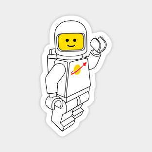 Spaceman! (White) Magnet