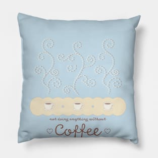 Coffee Aroma Swirls Pillow