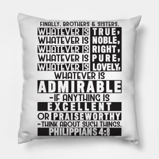 Philippians 4:8 Pillow