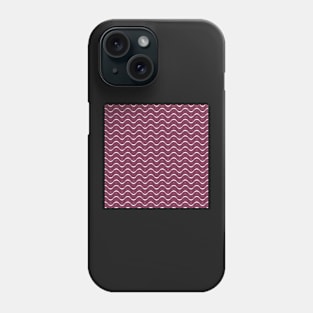 Light and Dark Purple Wavy Lines Pattern Phone Case