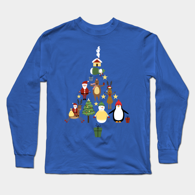 Funny Christmas tree - Merry Christmas - Long Sleeve T-Shirt