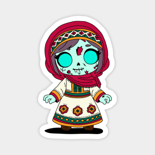 Cute Tajikistani Zombie Magnet
