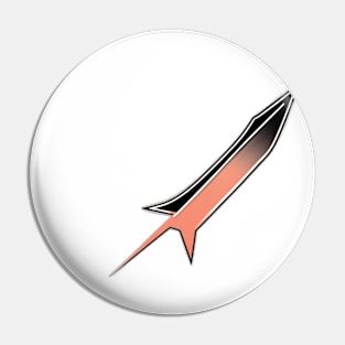 Sleek Space Rocket Icon Design No. 607 Pin