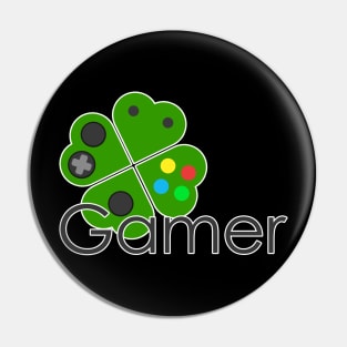 St Patricks day lucky gamer shamrock controller Pin