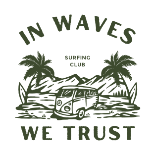 Vintage Surfing Surfer Waves T-Shirt