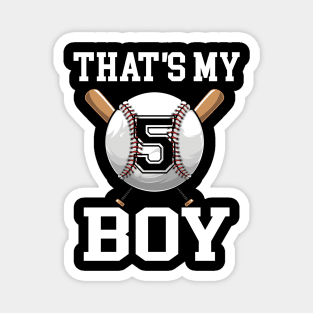 That's My Boy #5 Baseball Jersey 5 Niche Baseball Dad Father's Day Magnet