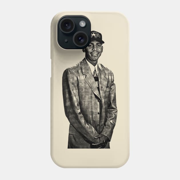 Penny Hardaway || Vintage Pencil Drawing Phone Case by Zluenhurf