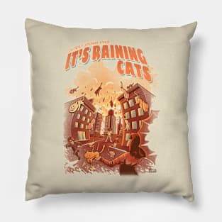 It's Raining Cats (bright colors) Pillow