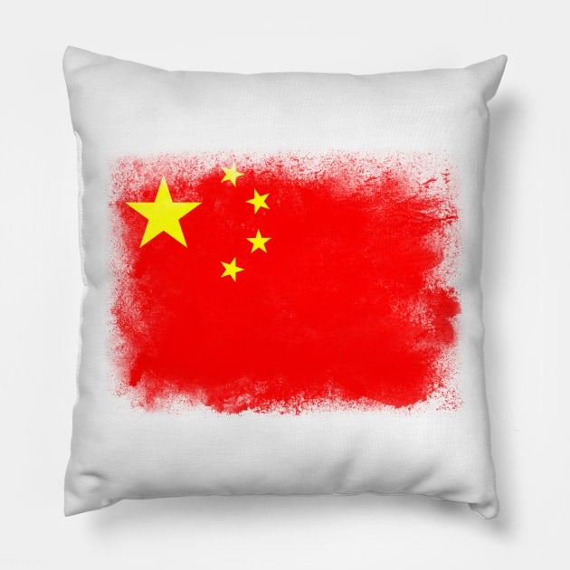 China flag isolated Pillow by psychoshadow