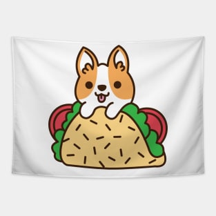 Tacos Corgi Tapestry