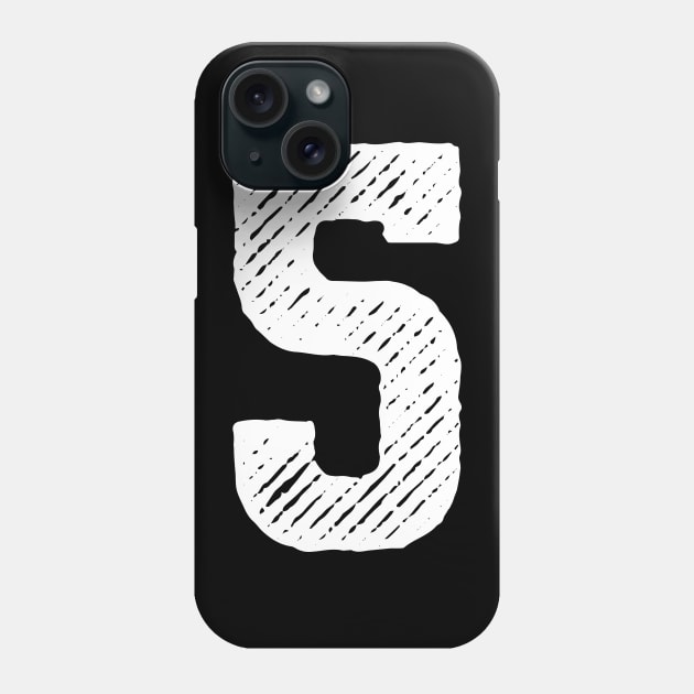 Rough Number 5 Phone Case by colorsplash