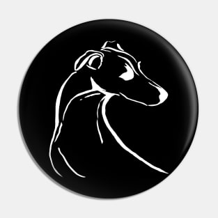 Greyhound White Pin