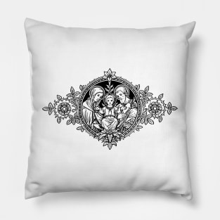 Holy Family - white bkg Pillow