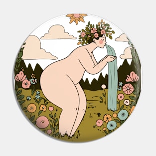 Woman Nurturing Nature Pin