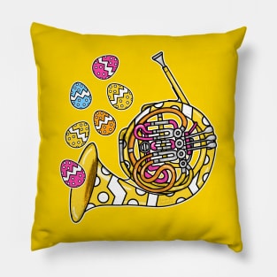 Easter French Horn Hornist Brass Musician Pillow