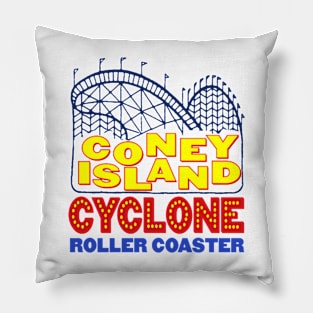 Coney Island Cyclone Rollercoaster Pillow