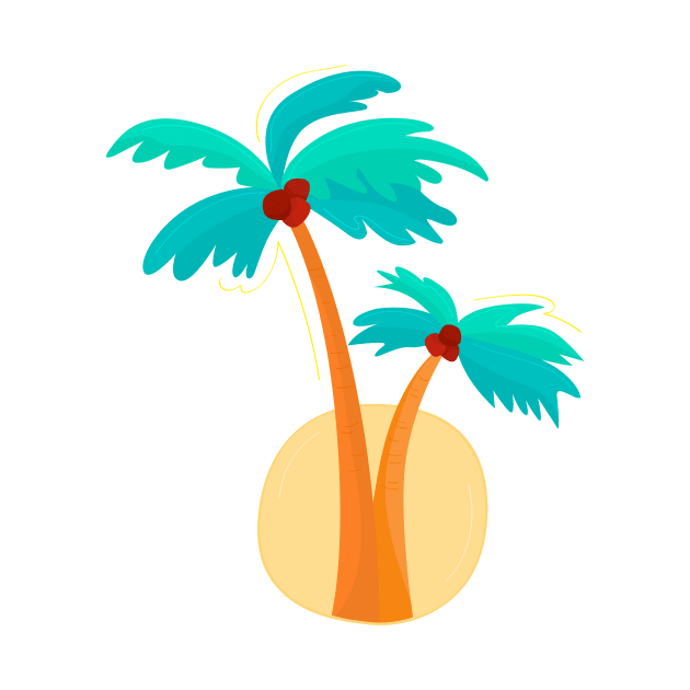Palm Trees by fromherotozero