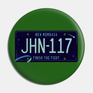 John 117 License Plate Pin