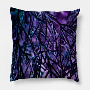 Dark Purple Sky Pine Pillow