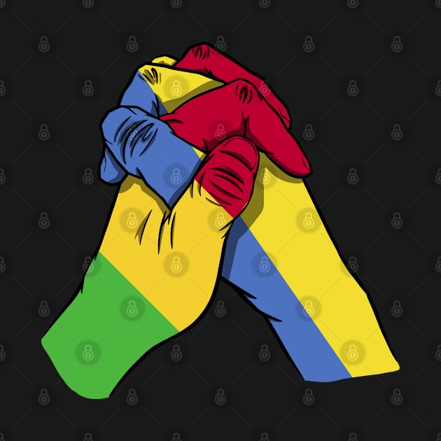 Mali and Ukraine Flags Holding Hands Ukraine Mali Roots by BramCrye