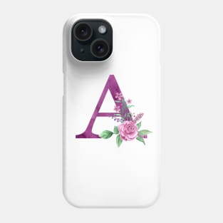 Floral Monogram A Beautiful Rose Bouquet Phone Case