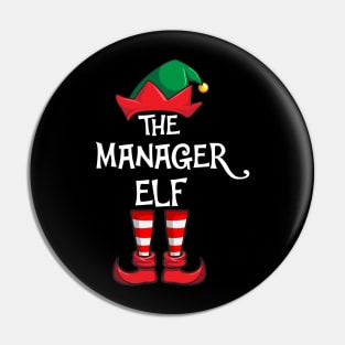 Manager Elf Matching Family Christmas Pin