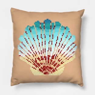 Modern Pixel Sea Clam Pillow